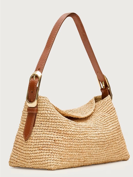 J. Crew Handbags - J. Crew Berkeley Small Handknotted Shoulder Bag in Raffia